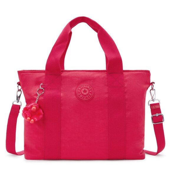 Kipling Minta Large Tote Removable Shoulder Strap Confetti Pink (MSRP $119) - Picture 1 of 10